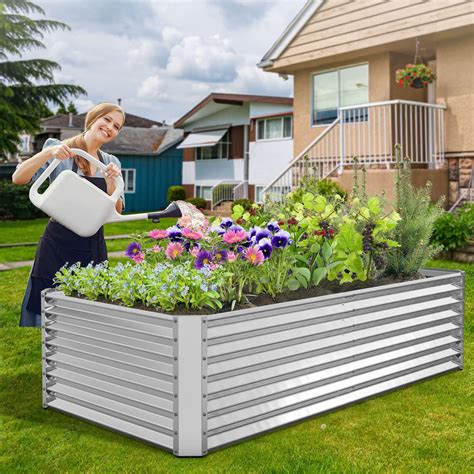 galvanized sheet metal garden bed|galvanized raised garden bed 8x4x2ft.